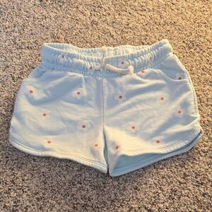 Cat & Jack Light Blue Shorts with Floral Design